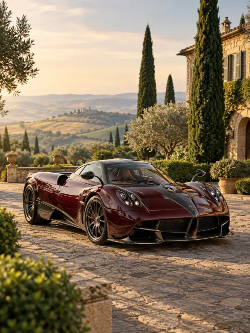 Pagani Huayra Italian Countryside Wallpaper | Luxury Supercar