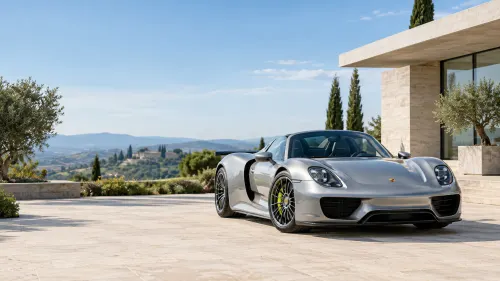 Porsche 918 Spyder Wallpaper | Silver Hypercar 4K