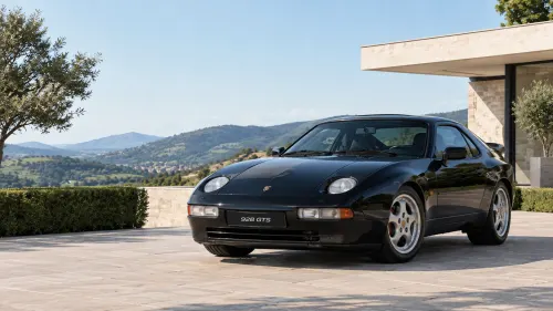 Porsche 928 GTS Wallpaper | Black Luxury Sports Car 4K