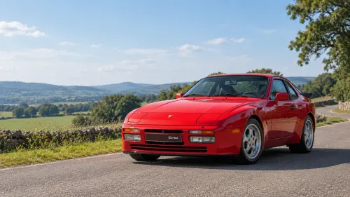Porsche 944 Turbo Wallpaper | Red Classic Porsche 4K