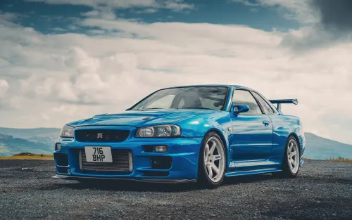 Blue JDM Car Wallpaper | 4K Sports Car Aesthetic