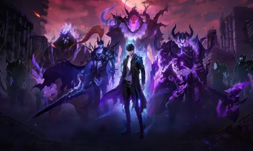 Dark Fantasy Anime Wallpaper | Purple Demon Warrior 4K
