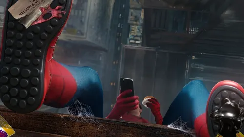 Spider-Man Chilling Between Missions 🕷️📱