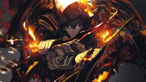 Sung Jin-Woo: Fiery Shadow Monarch (Solo Leveling)