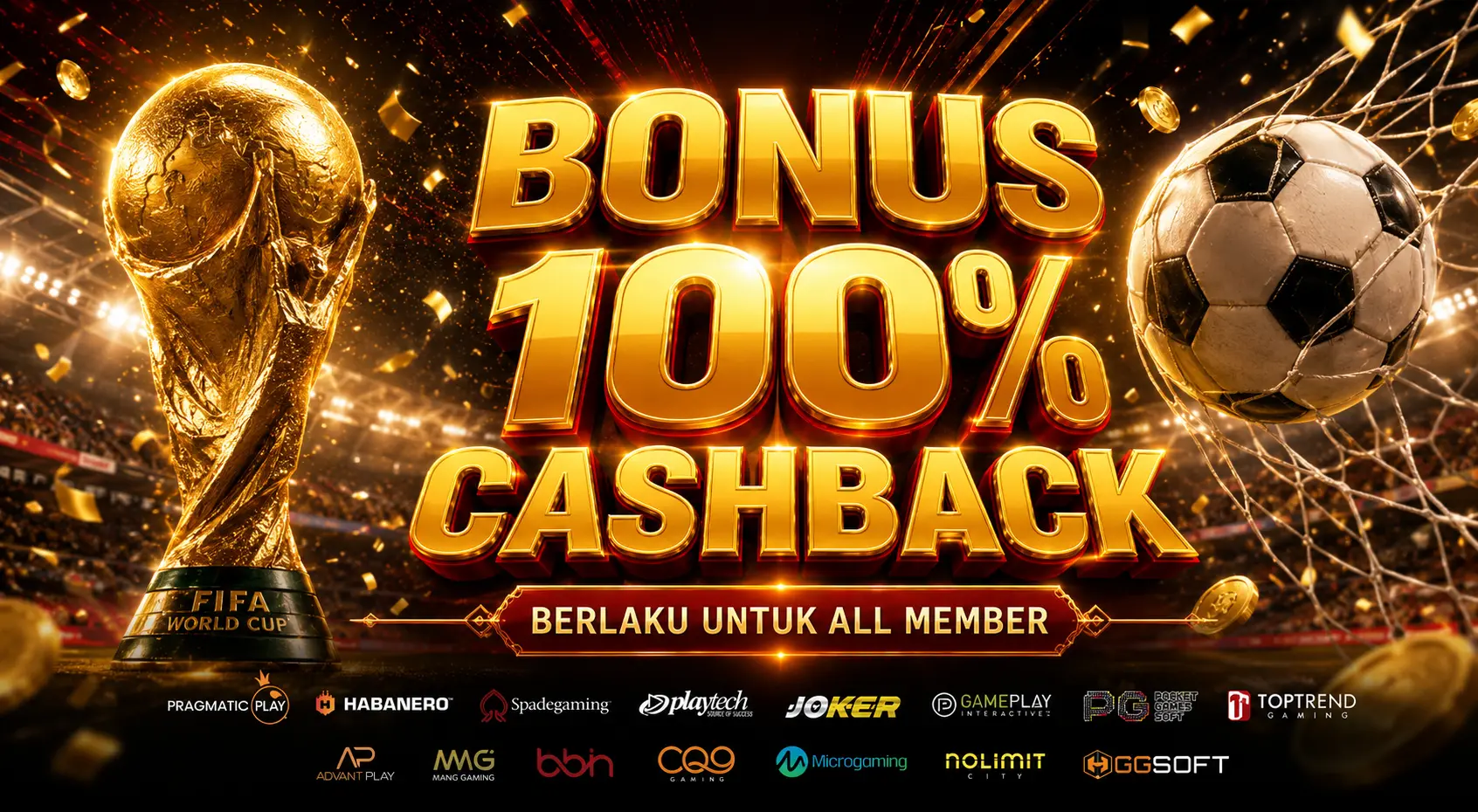 BONUS 100% CASHBACK