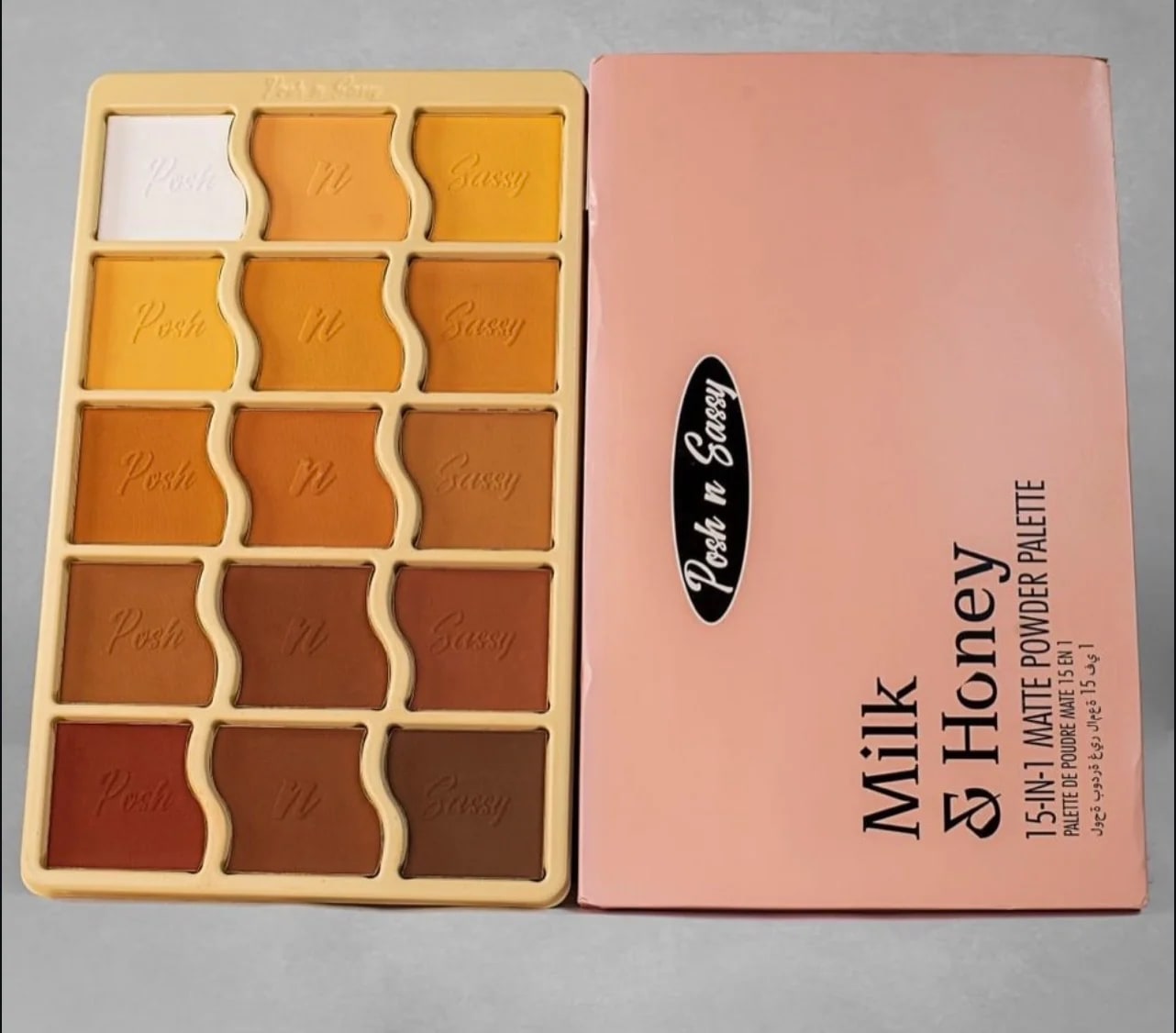 posh and sassy milk and honey 15in1 matte powder palette