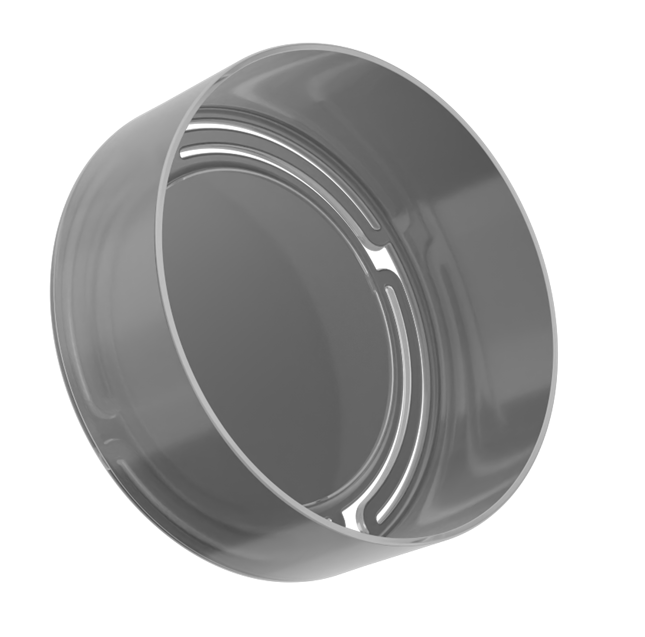 Frosted child-resistant can lid render