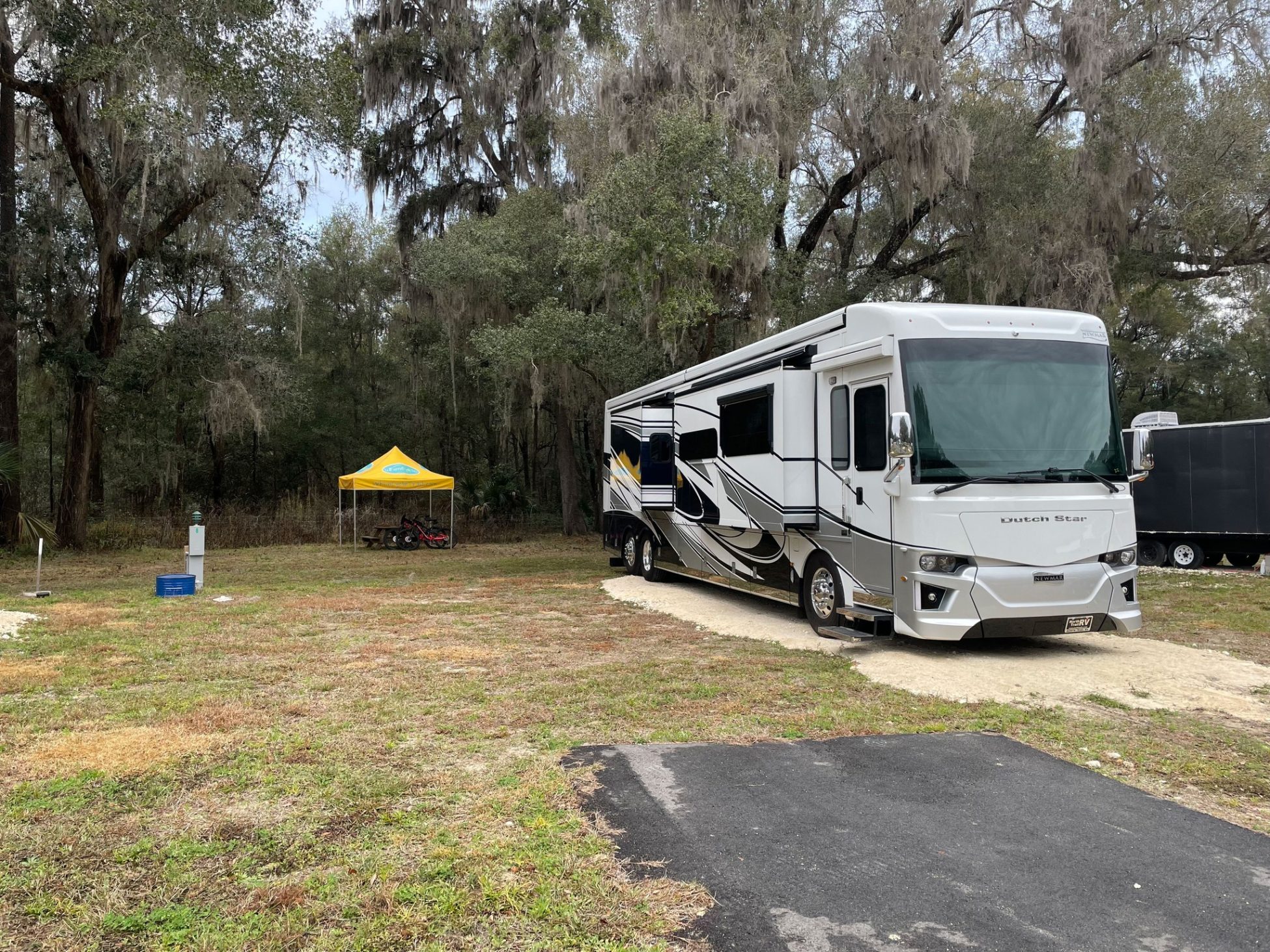 RVs parked at campsite