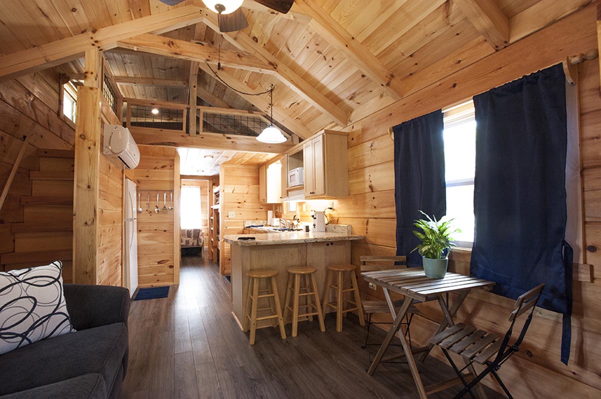 Cabin interior living area