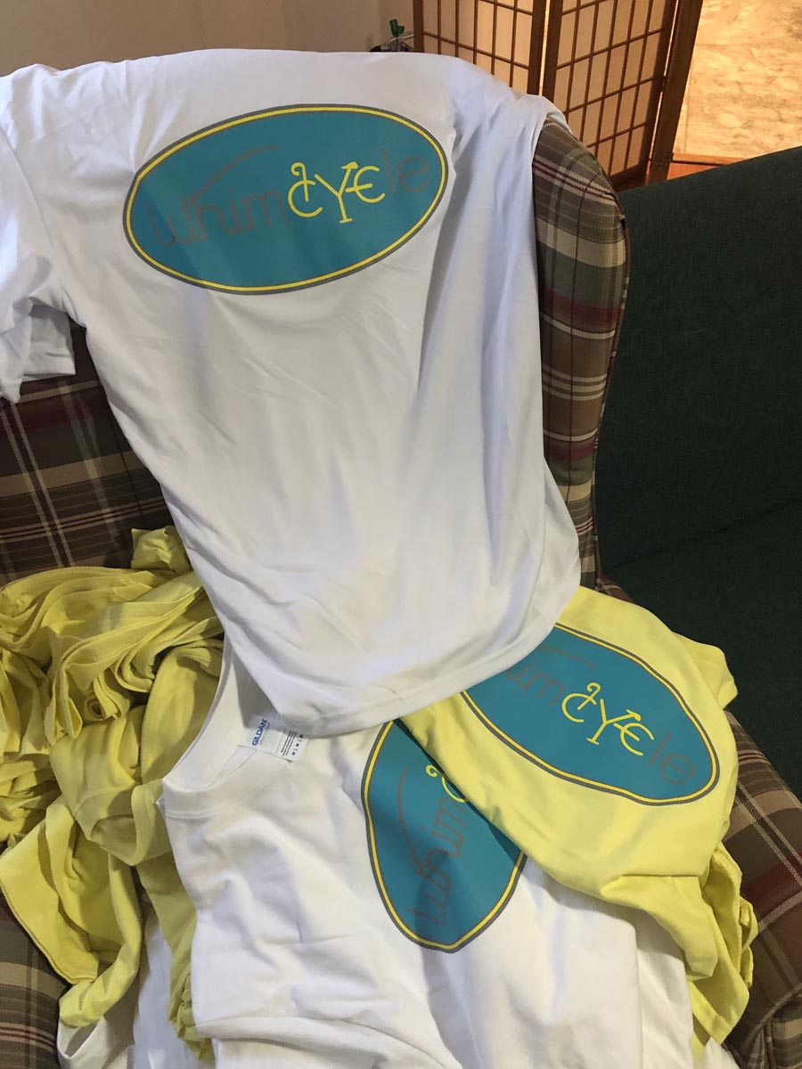 Whimcycle branded shirts