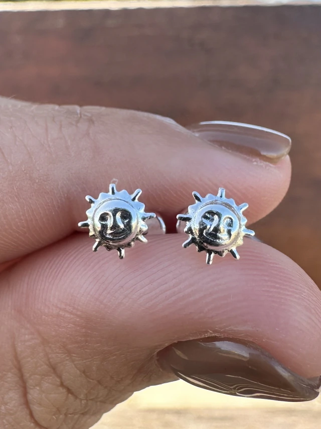 Aros de plata abridor sol
