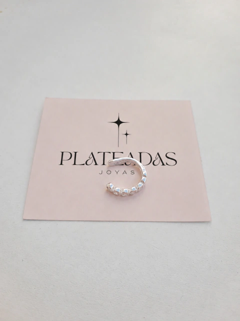 Aro Ear Cuff cruz piedra