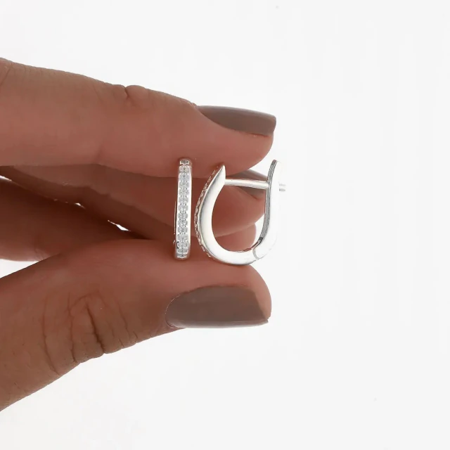 Aros de plata argollas Huggies Agos