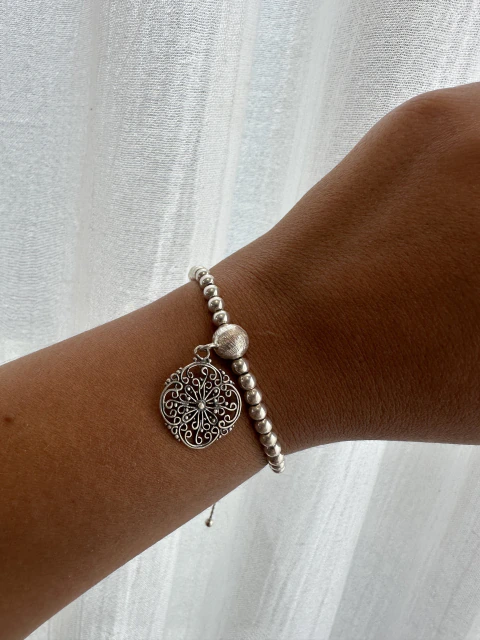 Pulsera de plata canutillos