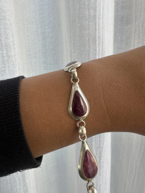 Pulsera de plata amatista