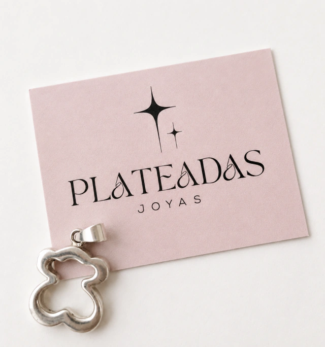 Dije de plata oso calado