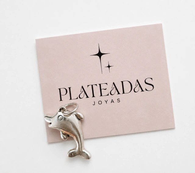 Dije de plata inflada delfin