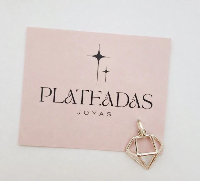 Dije de plata diamante calado