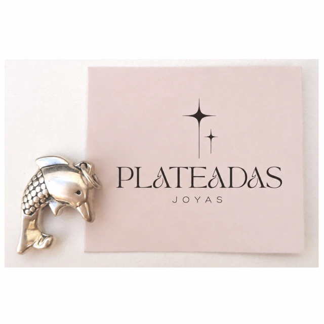 Dije de plata inflada elefante