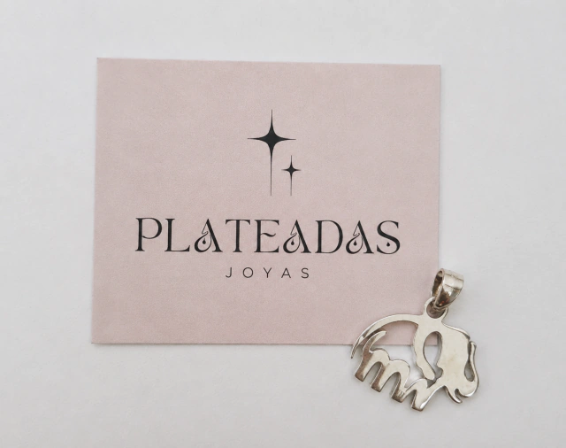 Dije de plata elefante calado