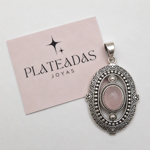 Dije de plata piedra cruz egipcia