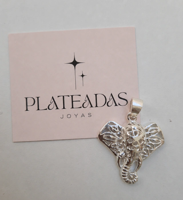 Dije de plata elefante calado