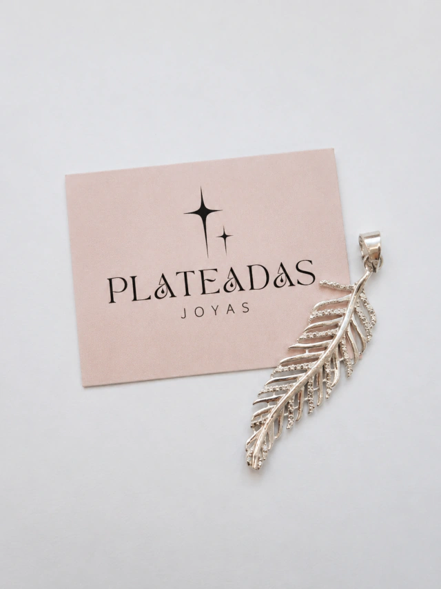 Dije de plata pluma