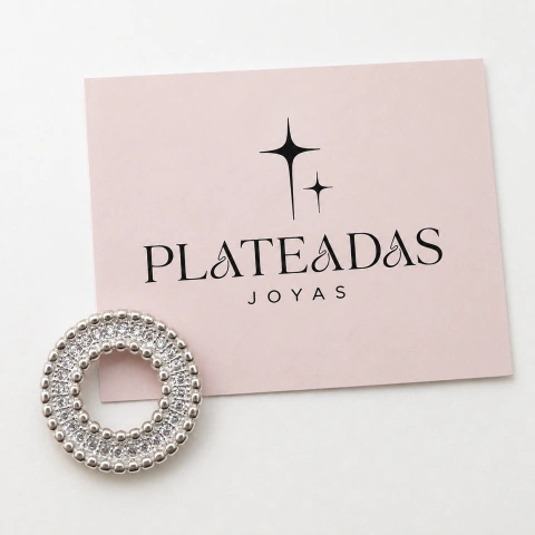 Dije de plata piedra natural en bruto