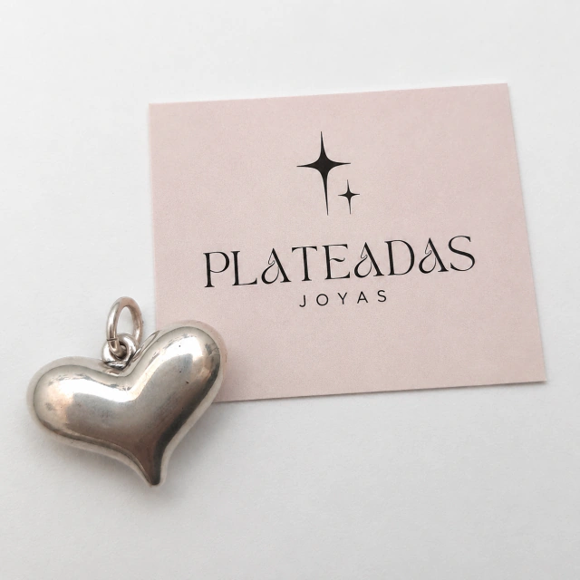 Dije de plata inflada corazon