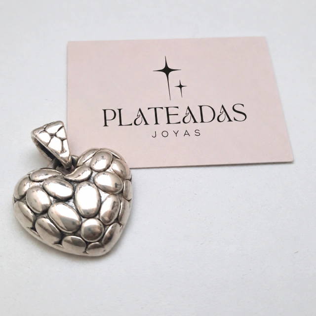 Dije de plata inflada corazon