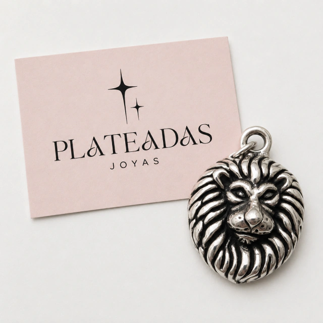 Dije de plata inflada leon