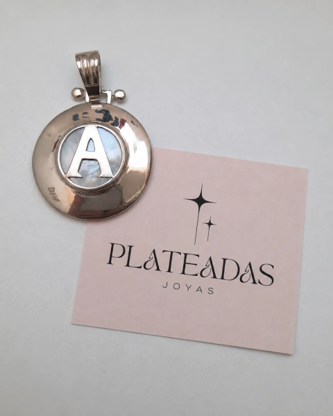 Dije de plata nacar cruz