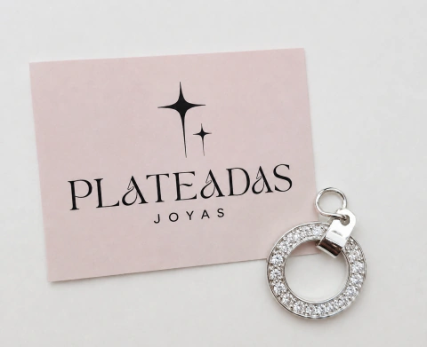 Dije de plata piedra natural galaxia