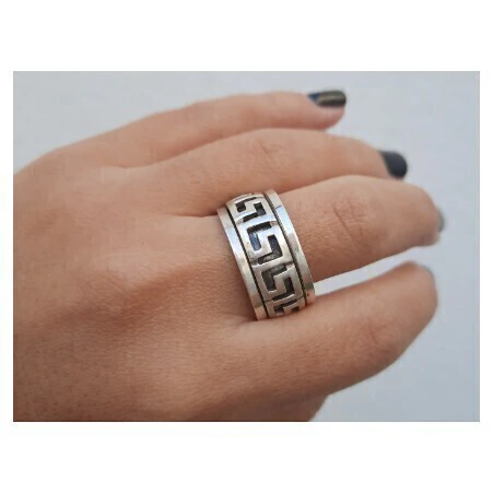Anillo de plata geometrico