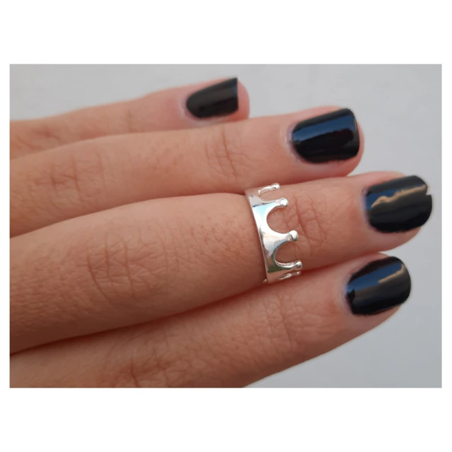 Anillo de plata falange estrella
