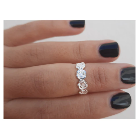 Anillo de plata falange estrella