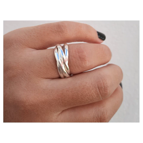 Anillo de plata ancho diseño