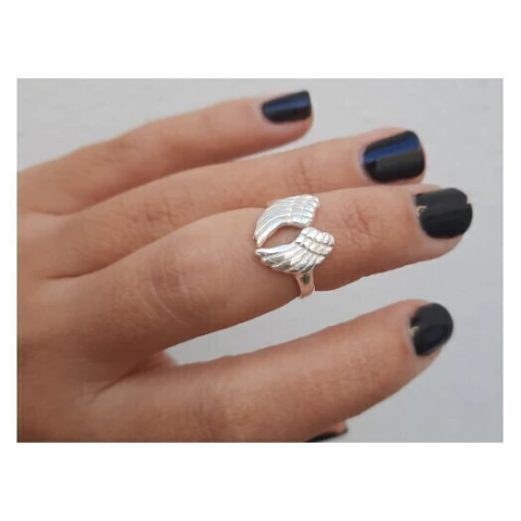Anillo de plata falange escrituras varias