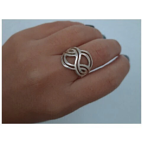 Anillo de plata diseño ondas