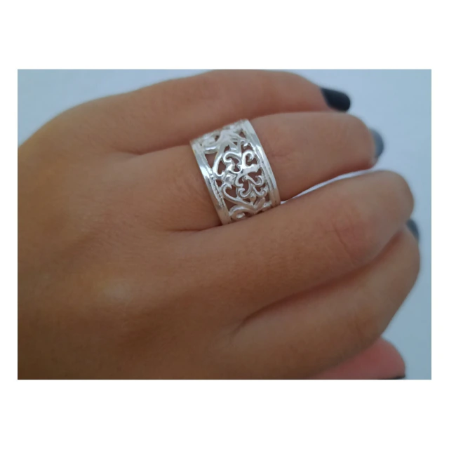 Anillo de plata cinta calado