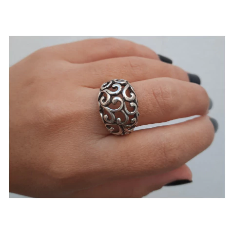 Anillo de plata trenzado