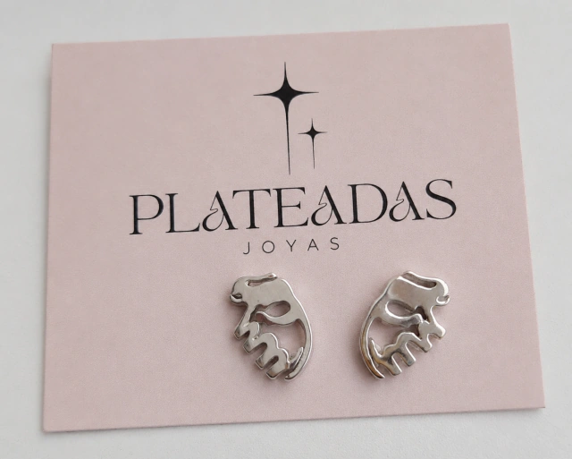 Aros de plata elefante calado