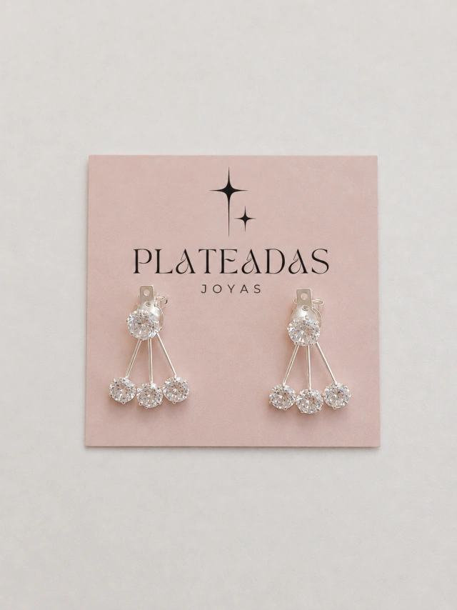 Aros de plata brillante regulable