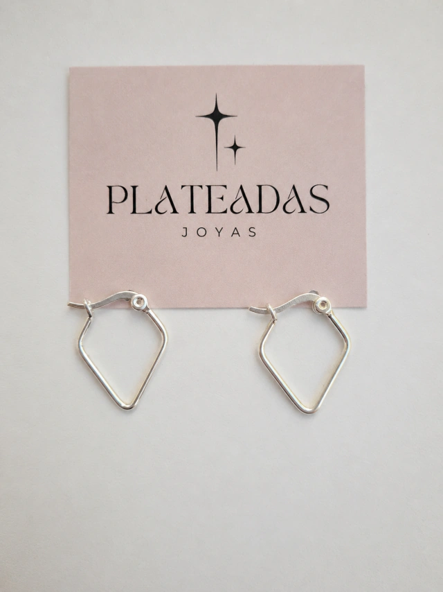 Aros de plata boho triangular