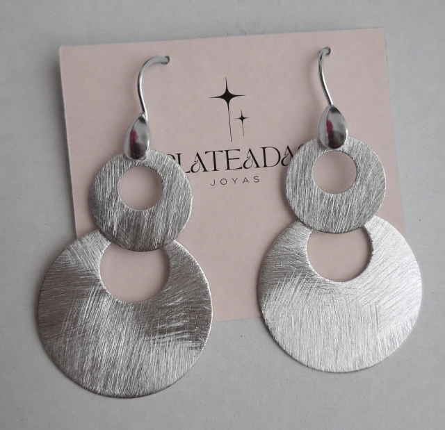 Aros de plata circulos plata labrada