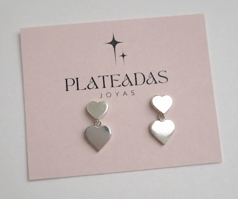 Aros de plata geometrico