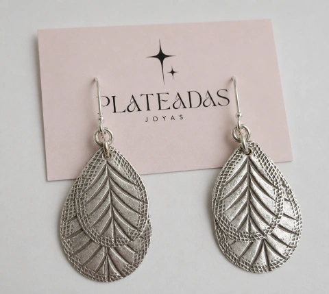Aros de plata colgantes boho degradé