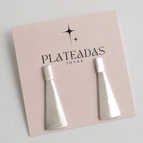 Aros de plata colgantes elegante hojas