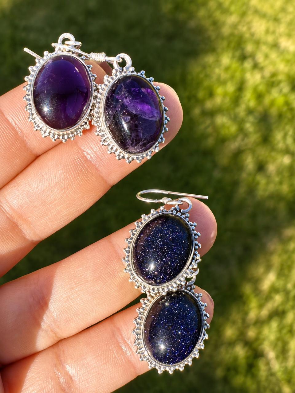 Aros de plata colgantes Amastista 