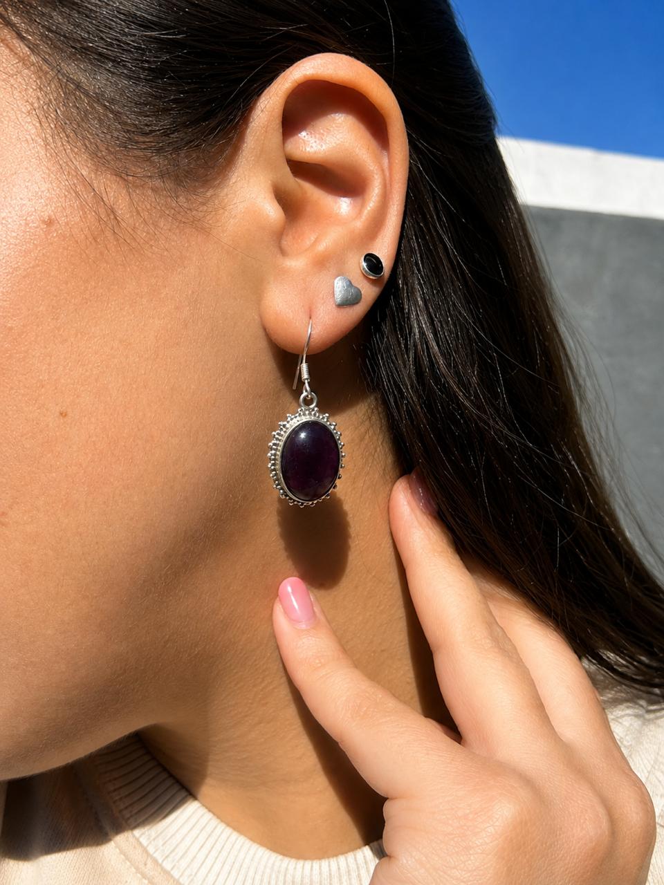 Aros de plata colgantes Amastista  — foto 2